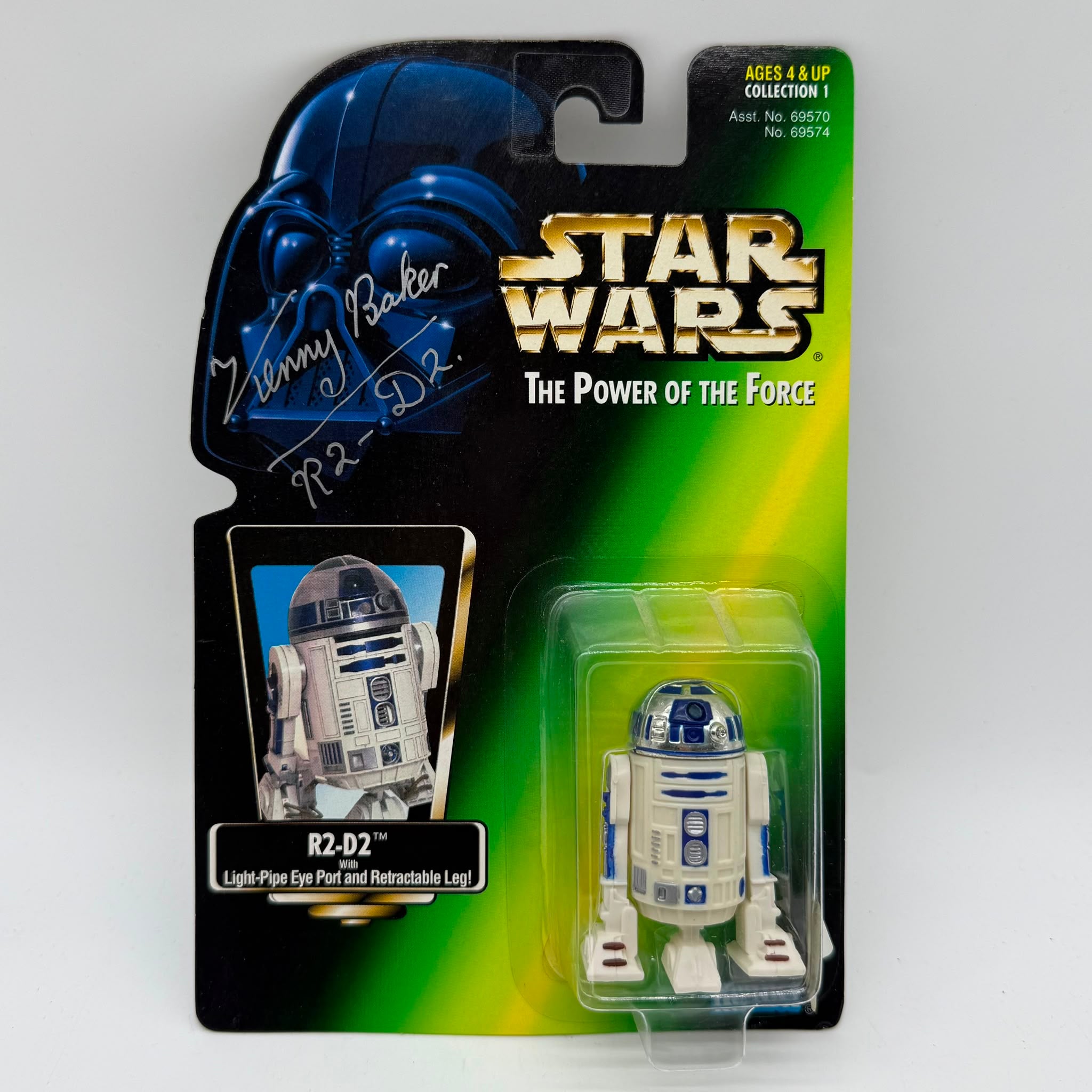 Star Wars Power of the Force Kenny Baker Signed R2-D2 New Carded
