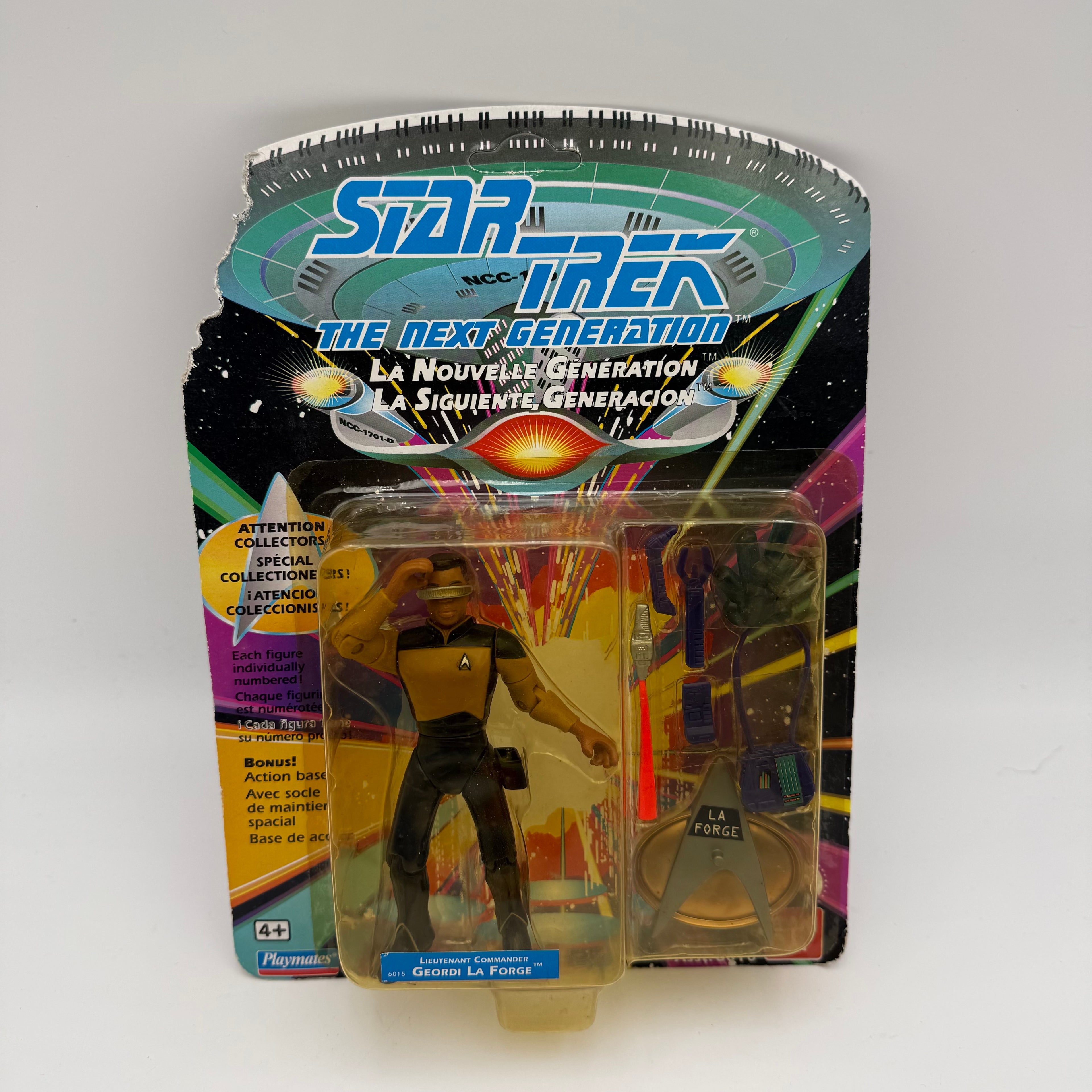 Star Trek Playmates The Next Generation Geordi La Forge Carded Action Figure