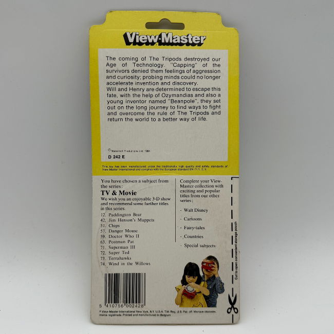 The Tripods View Master 1984 Vintage 3 Reel Set on Card