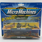 Micro Machines vintage Galoob Military #24 1960s & #23 1950s Vehicle Playsets