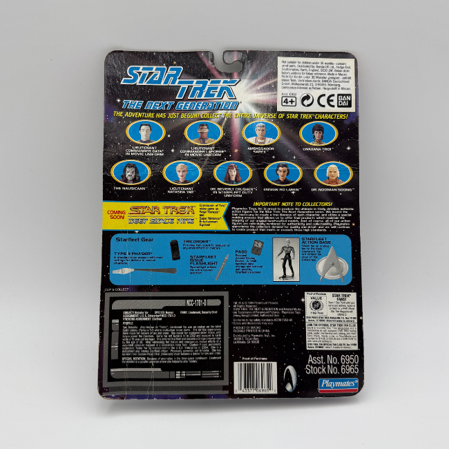 Star Trek Playmates The Next Generation Lieutenant Natasha Yar Carded Action Figure