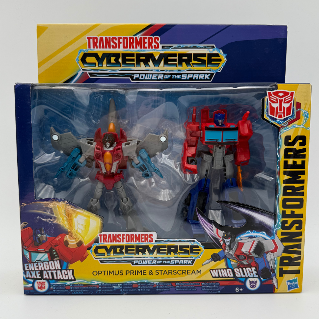Transformers Hasbro Cyberverse Optimus Prime & Starscream Playset