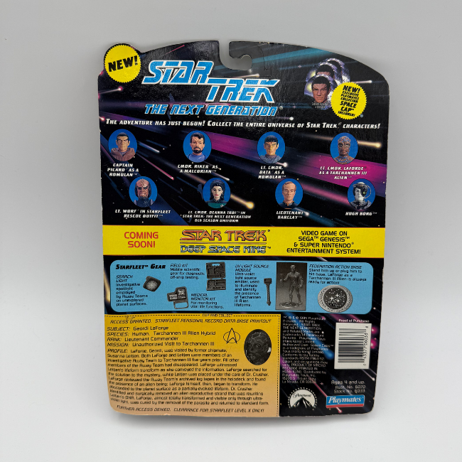 Star Trek Playmates The Next Generation Lt. Commander Laforg Carded Action Figure