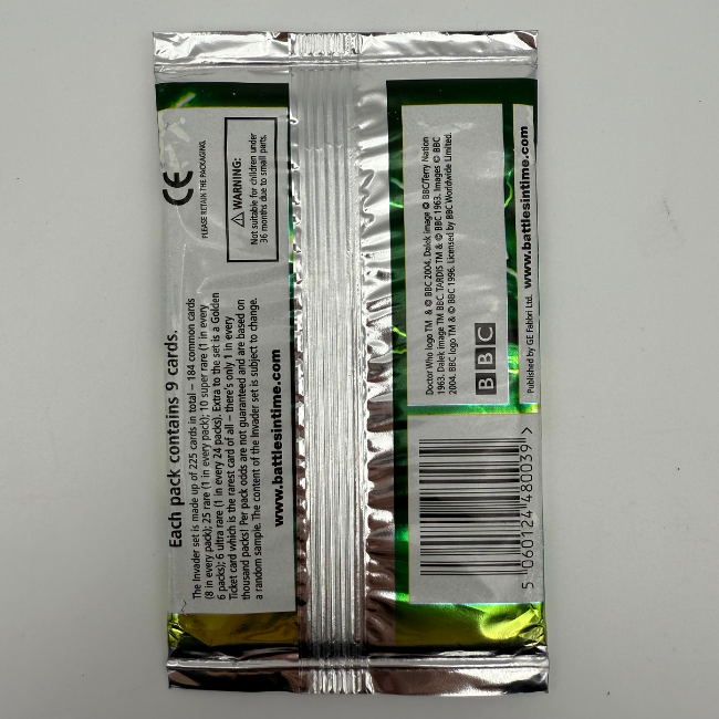 Doctor Who Battles In Time Invader Sealed Pack