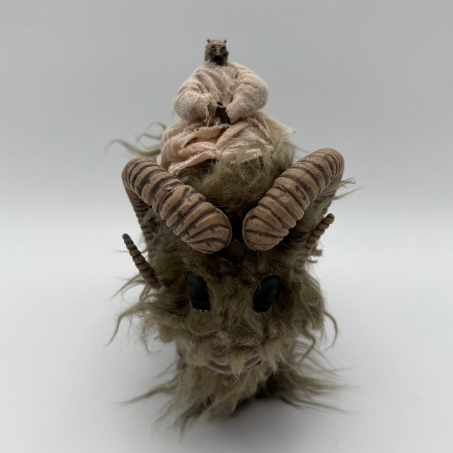 Star Wars POTF Bantha action figure with a Tusken Raider Action Figures