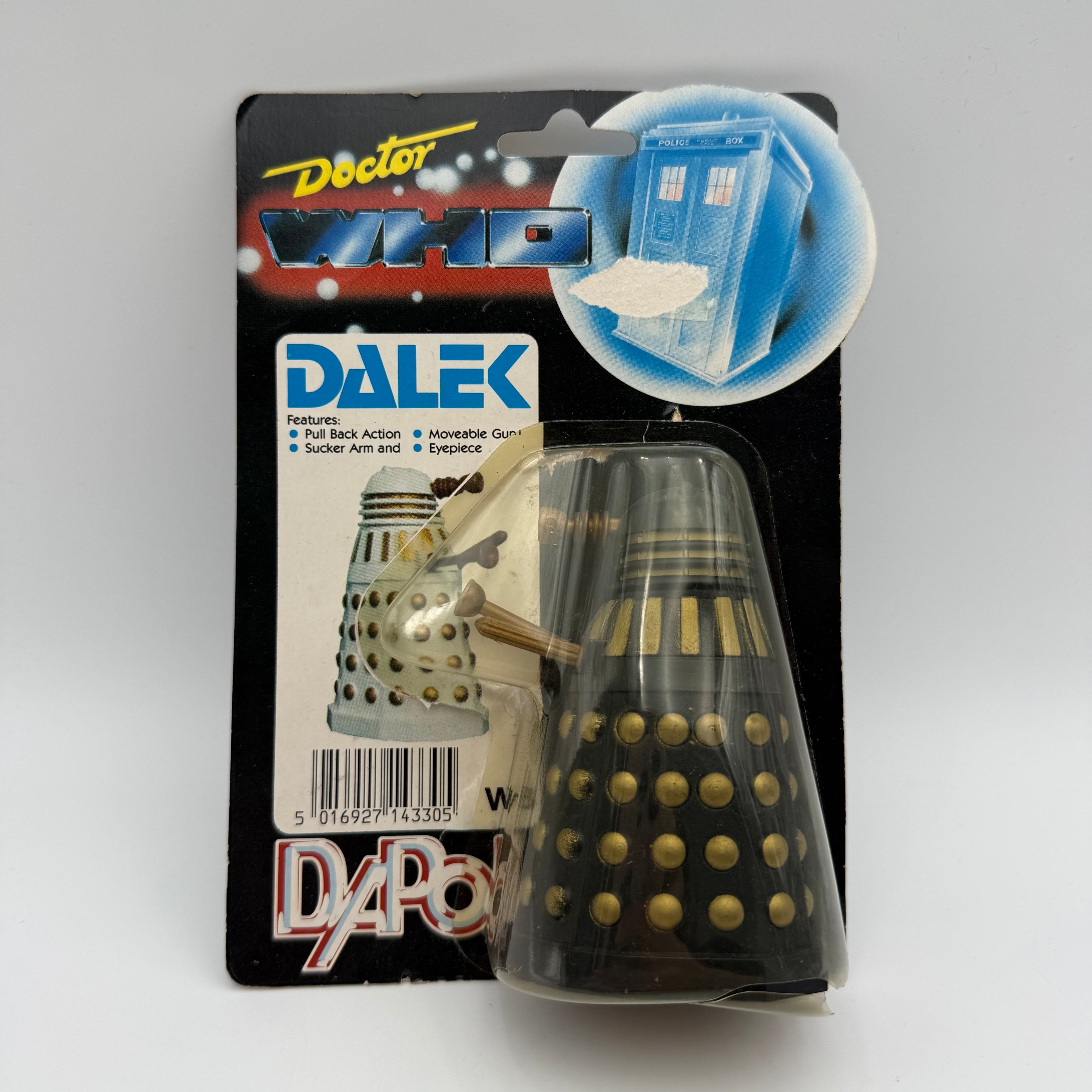 Dapol Doctor Who Black / Gold Dalek Action Figure Carded