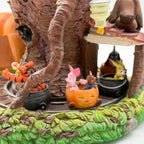 Disney Store Winnie the Pooh Halloween Moving Train Musical Snowglobe - Rare