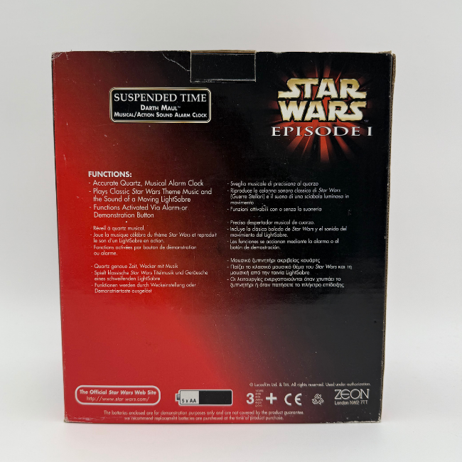 Star Wars Episode 1 Darth Maul Suspended Time Alarm Clock