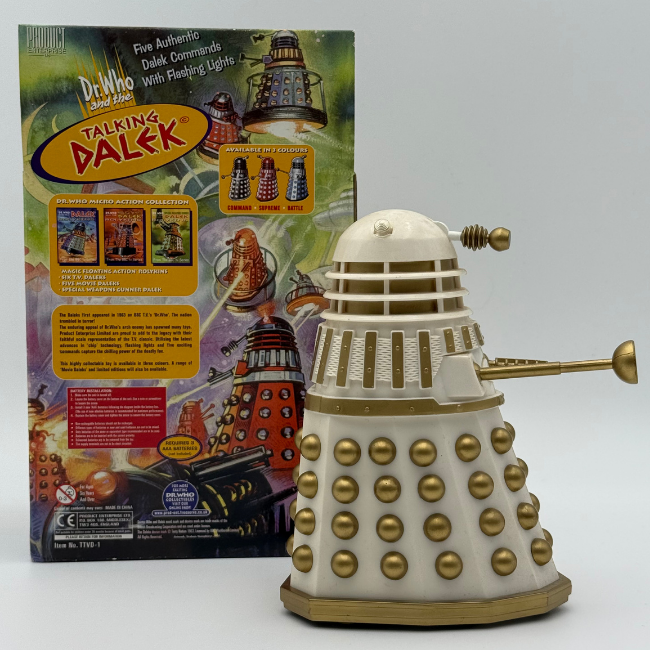 Doctor Who Product Enterprise Talking Dalek White Boxed