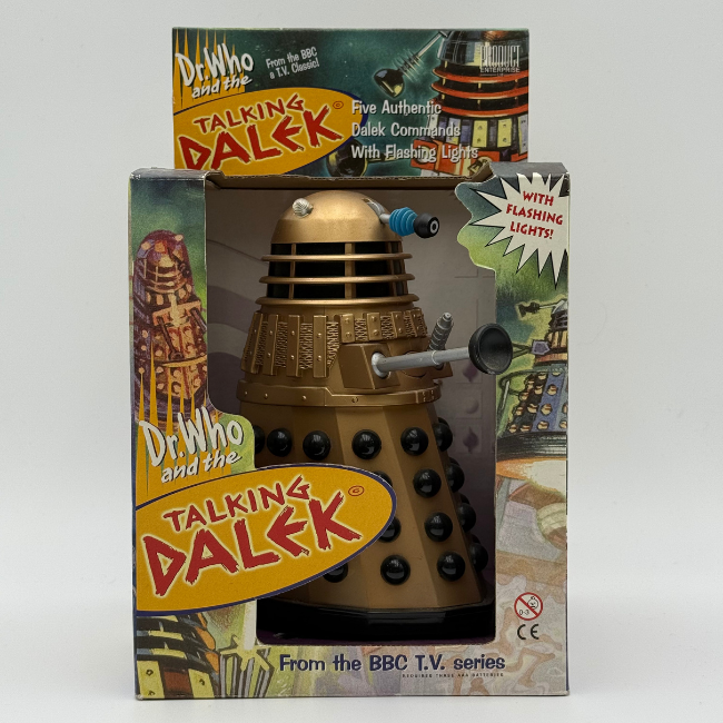 Doctor Who Product Enterprise Talking Dalek Gold Boxed