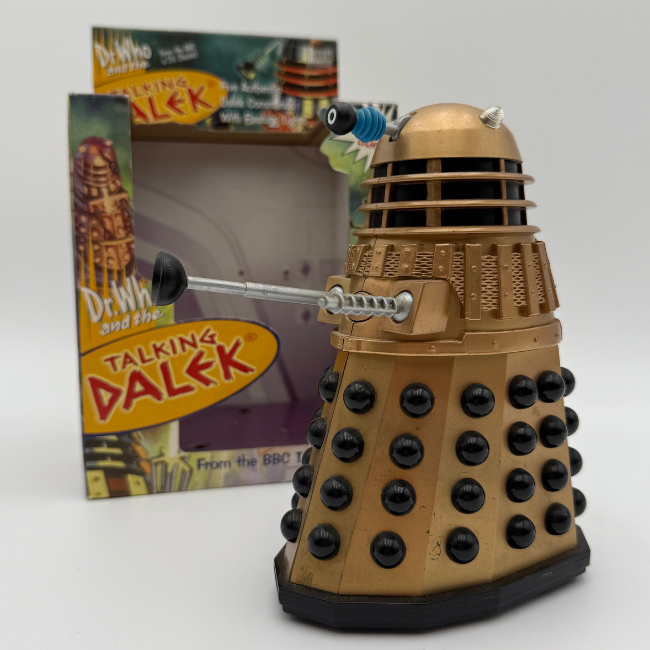 Doctor Who Product Enterprise Talking Dalek Gold Boxed