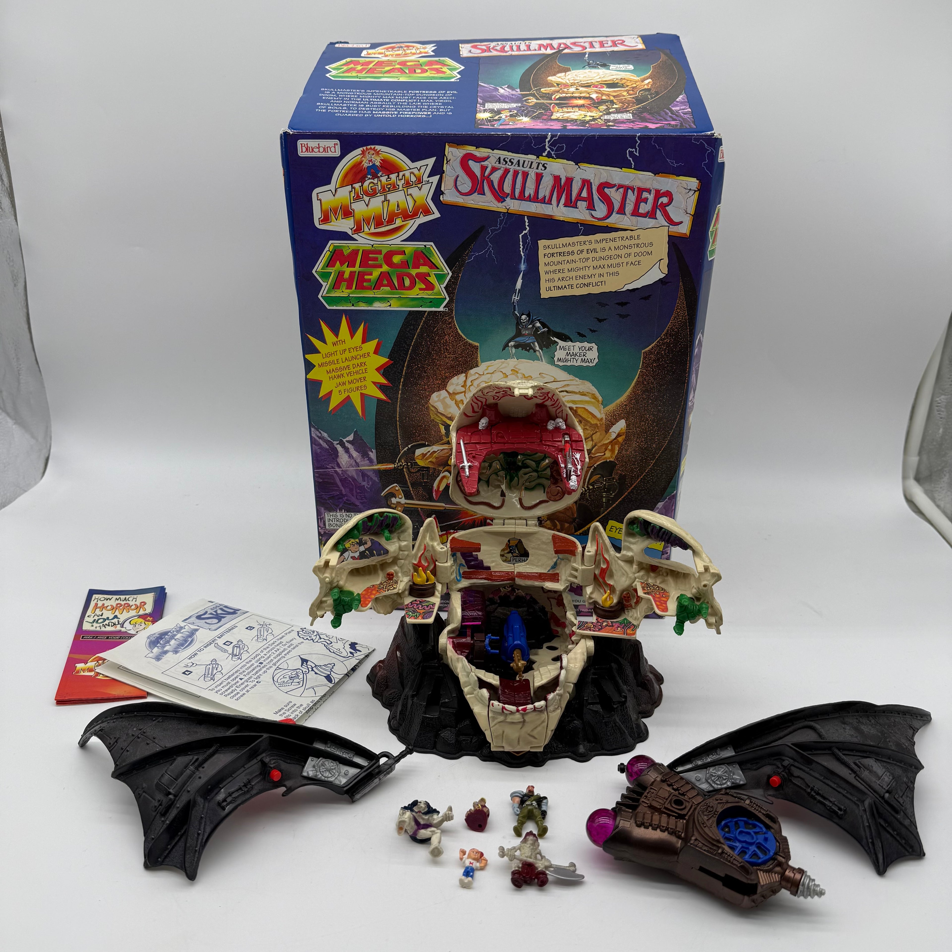 Mighty Max Bluebird Toys Skullmaster Mega Head Complete Boxed Playset