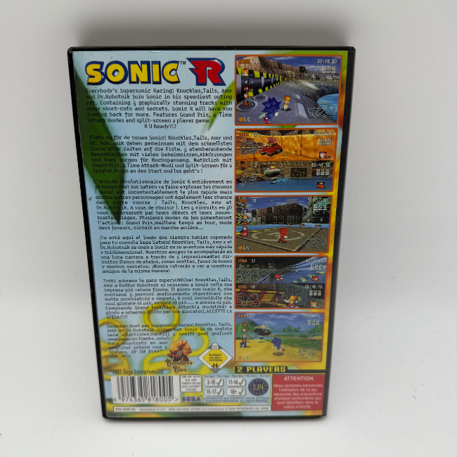 Sega Saturn Vintage Sonic R Retro Game