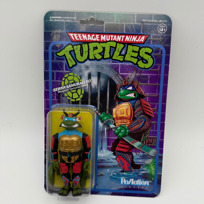 TMNT Ninja Turtles Reaction Super8 Sewer Samurai Leo Action Figure