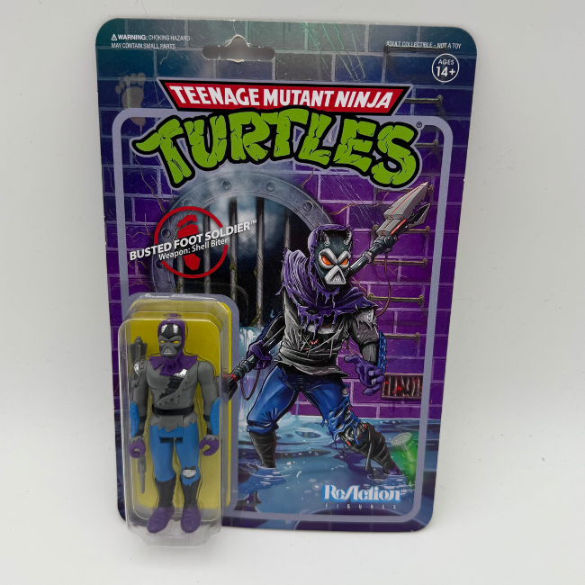 TMNT Ninja Turtles Reaction Super8 Busted Foot Soldier Action Figure