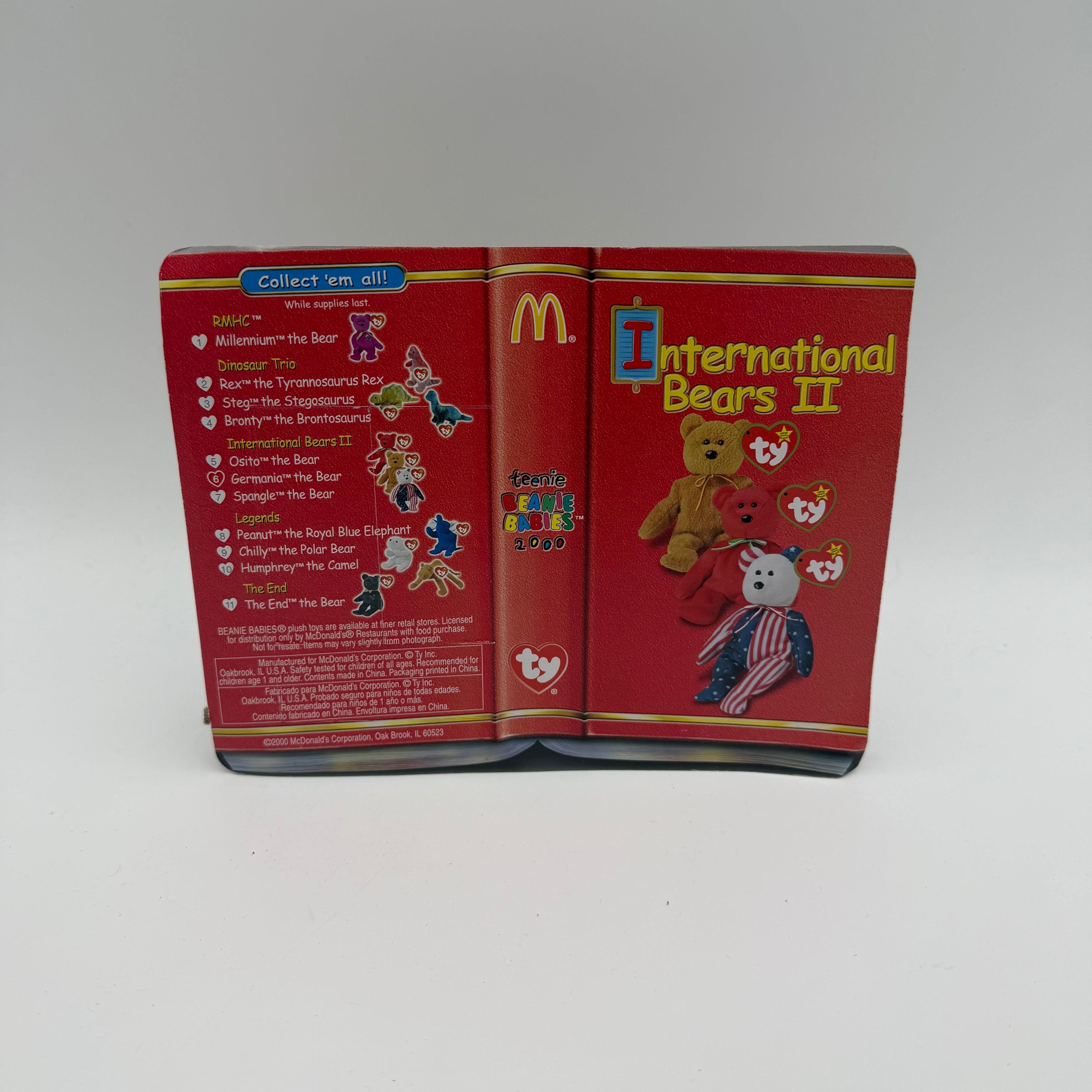 TY Beanie Babies Germania Bear McDonalds Plushy