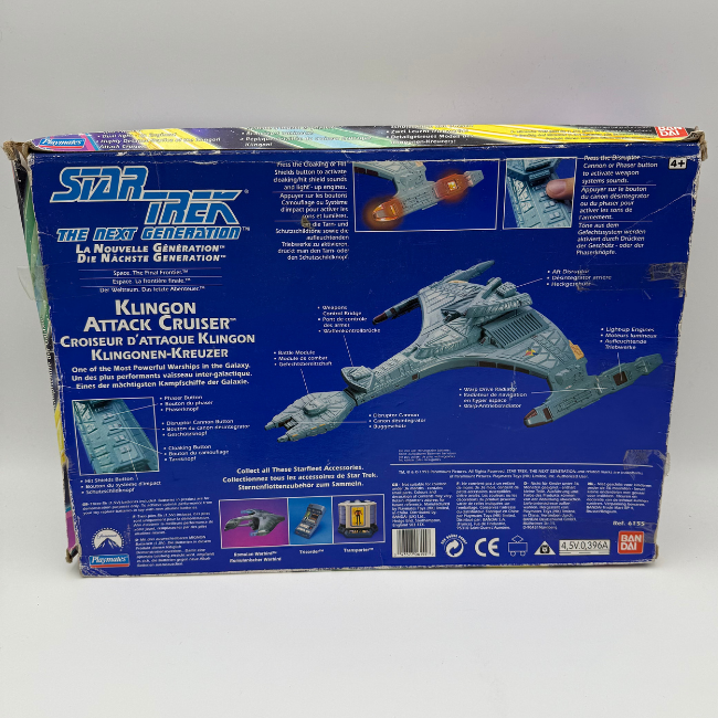 Star Trek Playmates The Next Generation Klingon Attack Cruiser Vehicle Playset