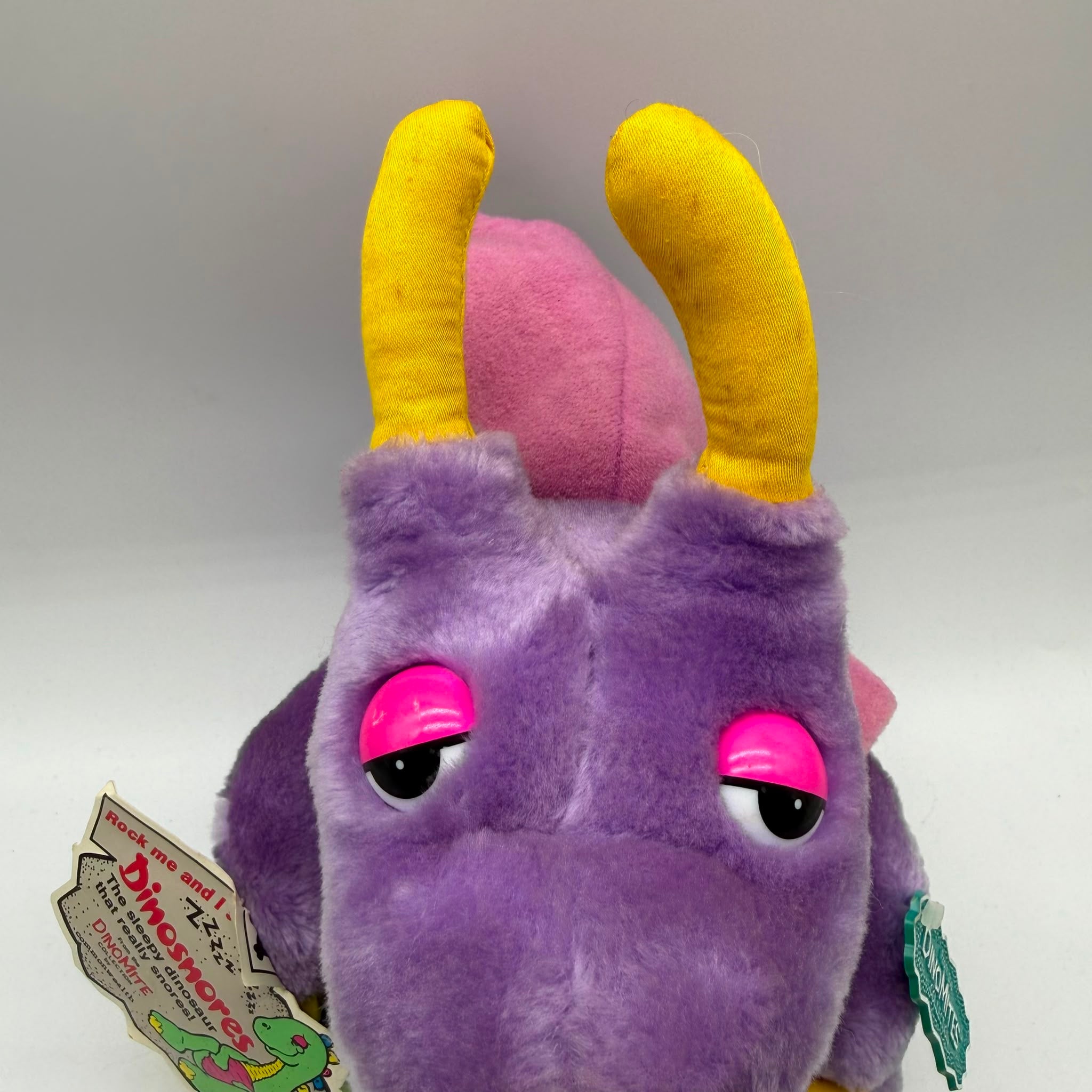 Vintage 1986 Dinosmites Dinosnores Soft Toy Plush with Tags
