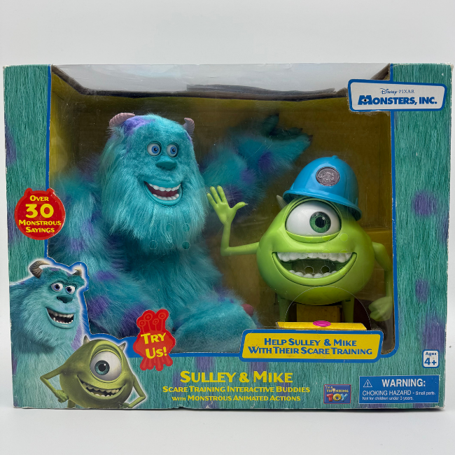 Monsters Inc Mike & Sulley Scare Training Interactive Dolls Disney Pixar
