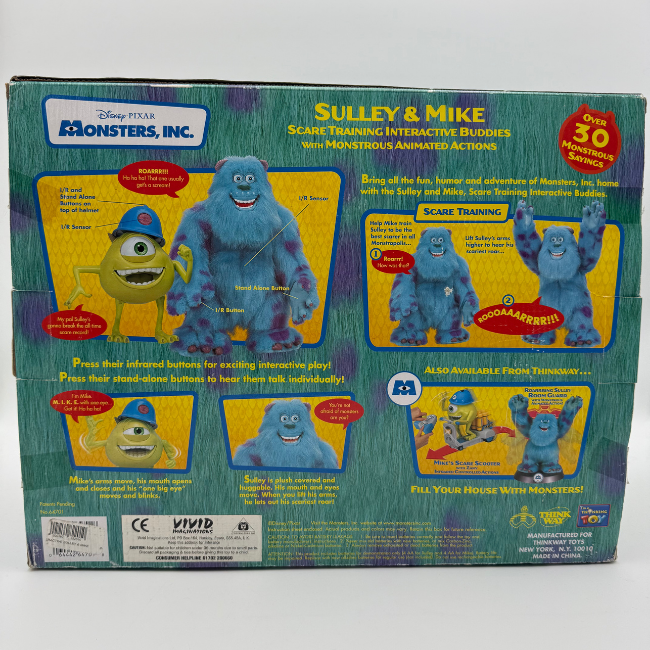 Monsters Inc Mike & Sulley Scare Training Interactive Dolls Disney Pixar