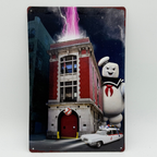 Ghostbusters Firehouse 10' metal sign Factory Entertainment