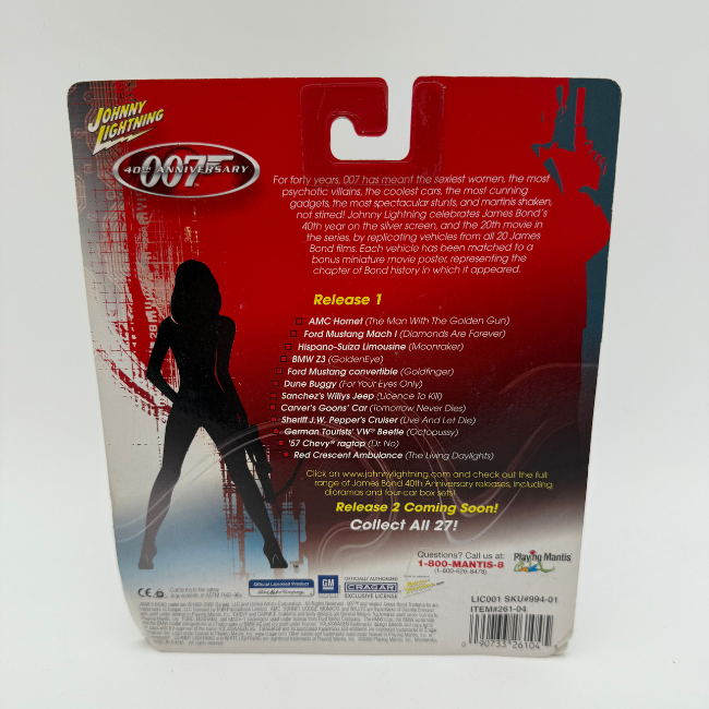 James Bond 007 Johnny Lightning For Your Eyes Only Dune Buggy Diecast Car