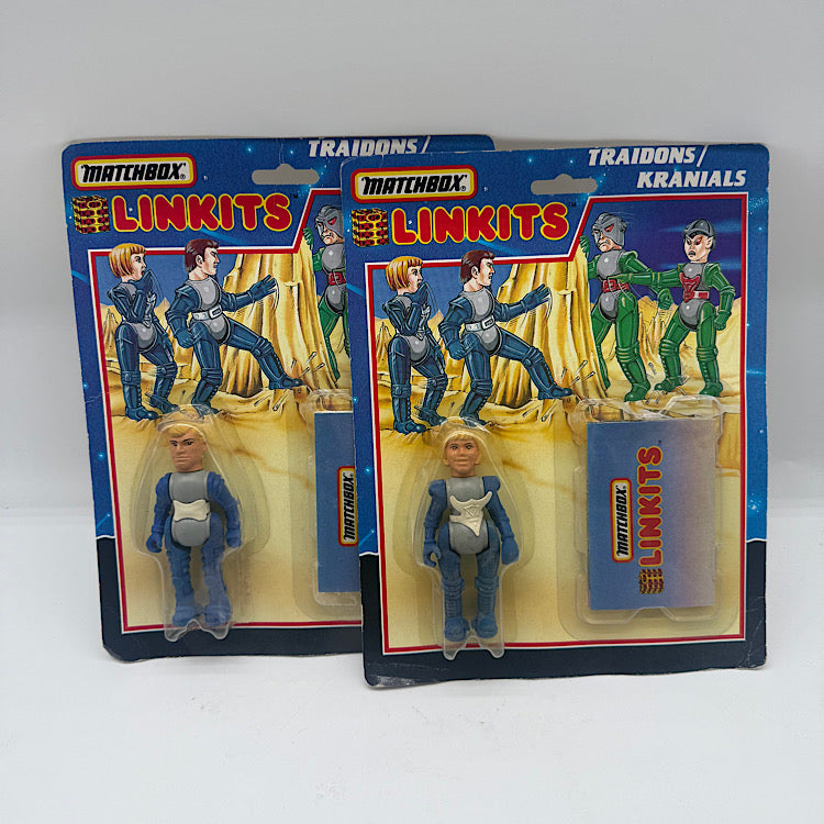 Matchbox 1980s Linkits Traidons Man and Woman Action Figures