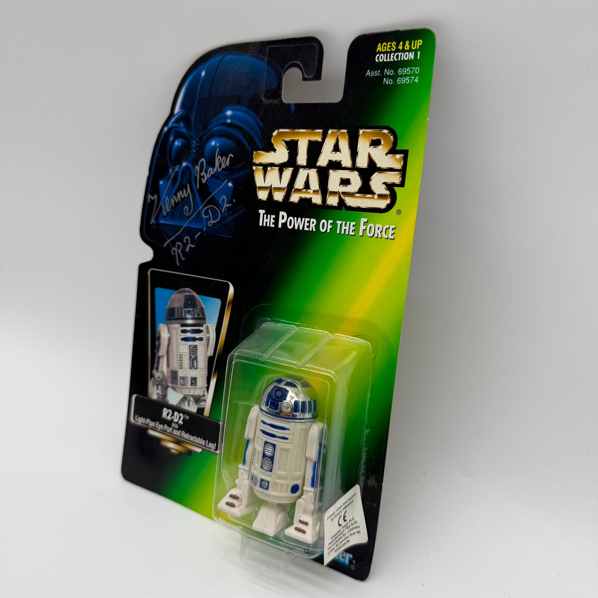 Star Wars Power of the Force Kenny Baker Signed R2-D2 New Carded