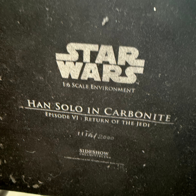 Star Wars Sideshow Collectables Han Solo In Carbonite 1112/2000 1/6 Scale Action Figure / Bust