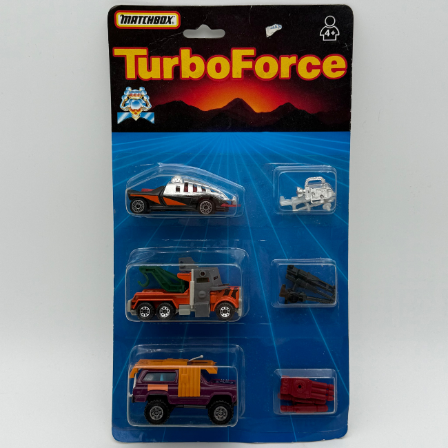 Matchbox 1987 Turboforce Roadblasters 3-pack Playset