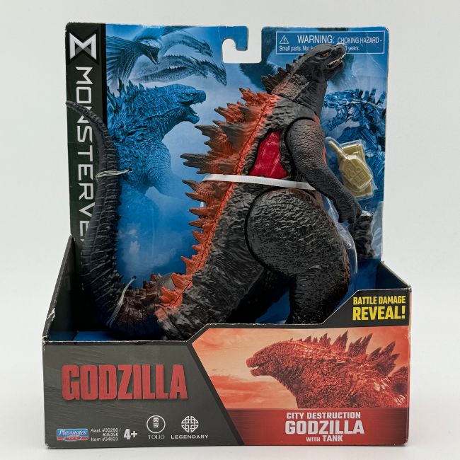 Godzilla MonsterVerse City Destruction Godzilla with Tank