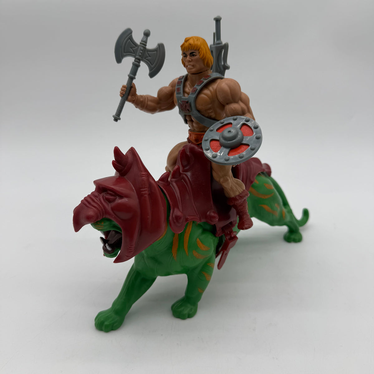 Masters of the Universe 1981 Battle Cat and He-Man Complete