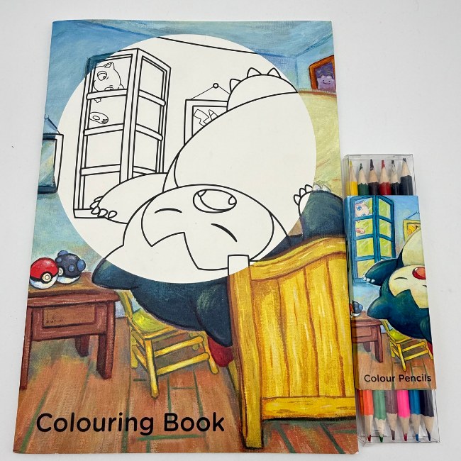 Pokémon Center × Van Gogh Museum Snorlax Colouring Book + Pencils