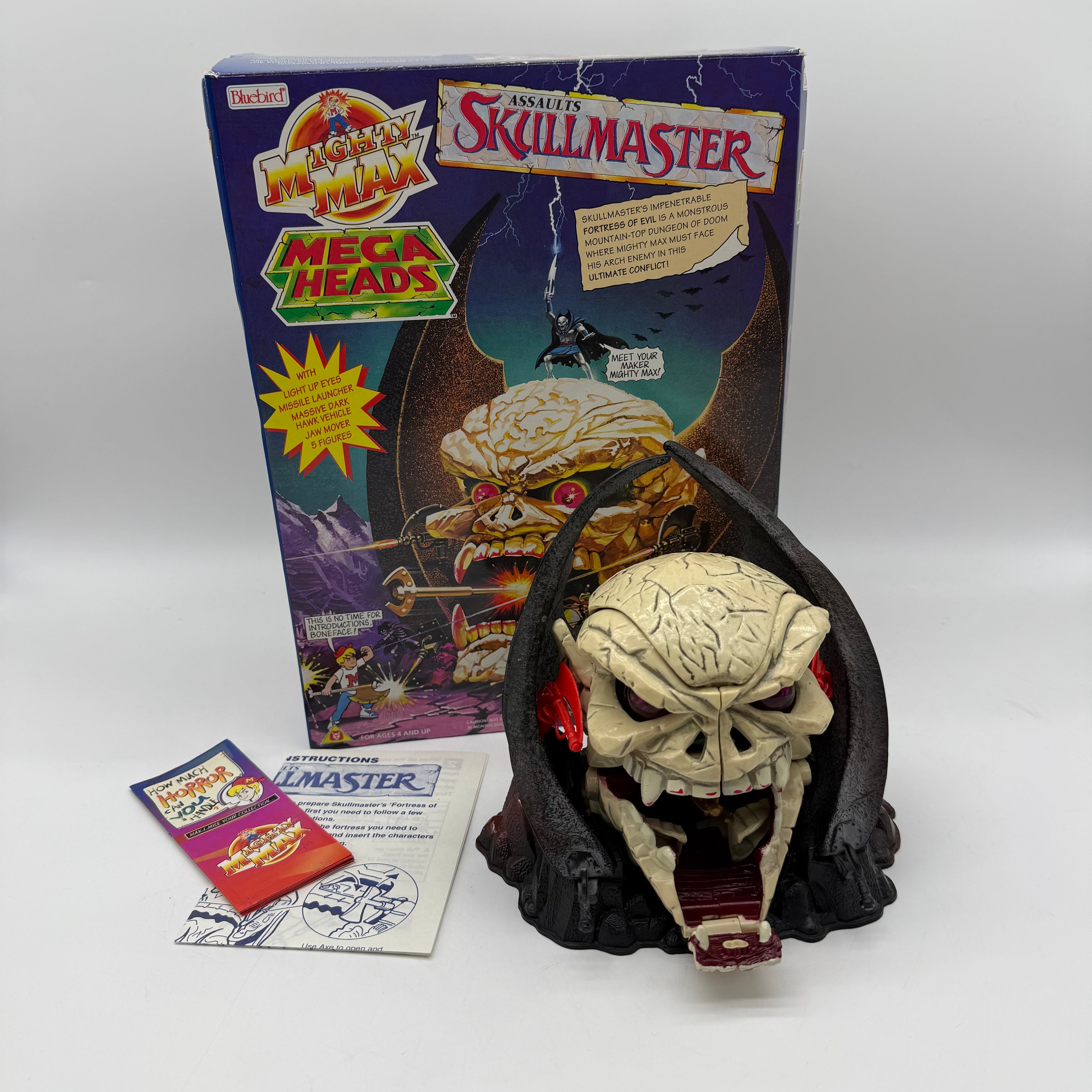 Mighty Max Bluebird Toys Skullmaster Mega Head Complete Boxed Playset