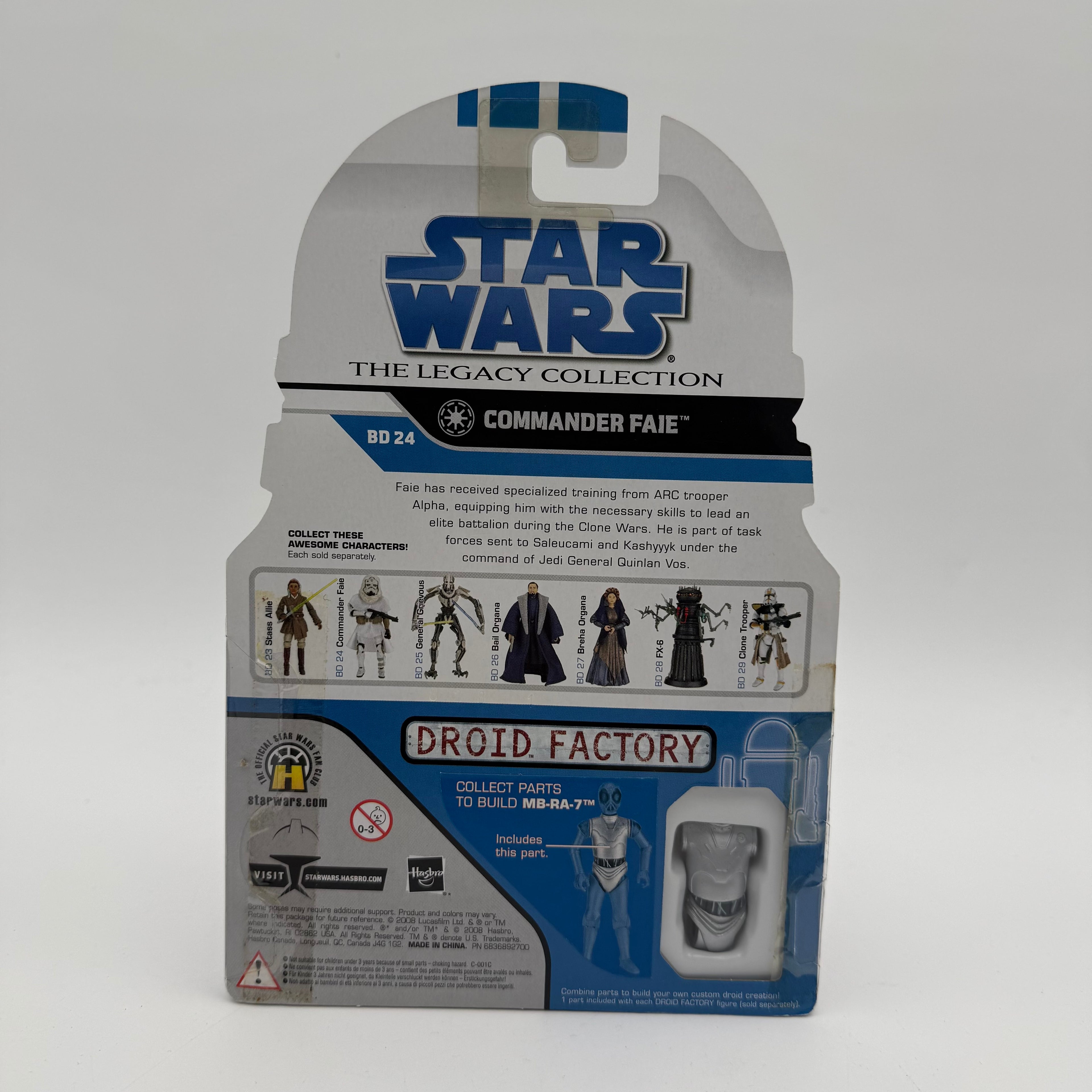 Star Wars Hasbro The Legacy Collection Commander Faie Action Figure