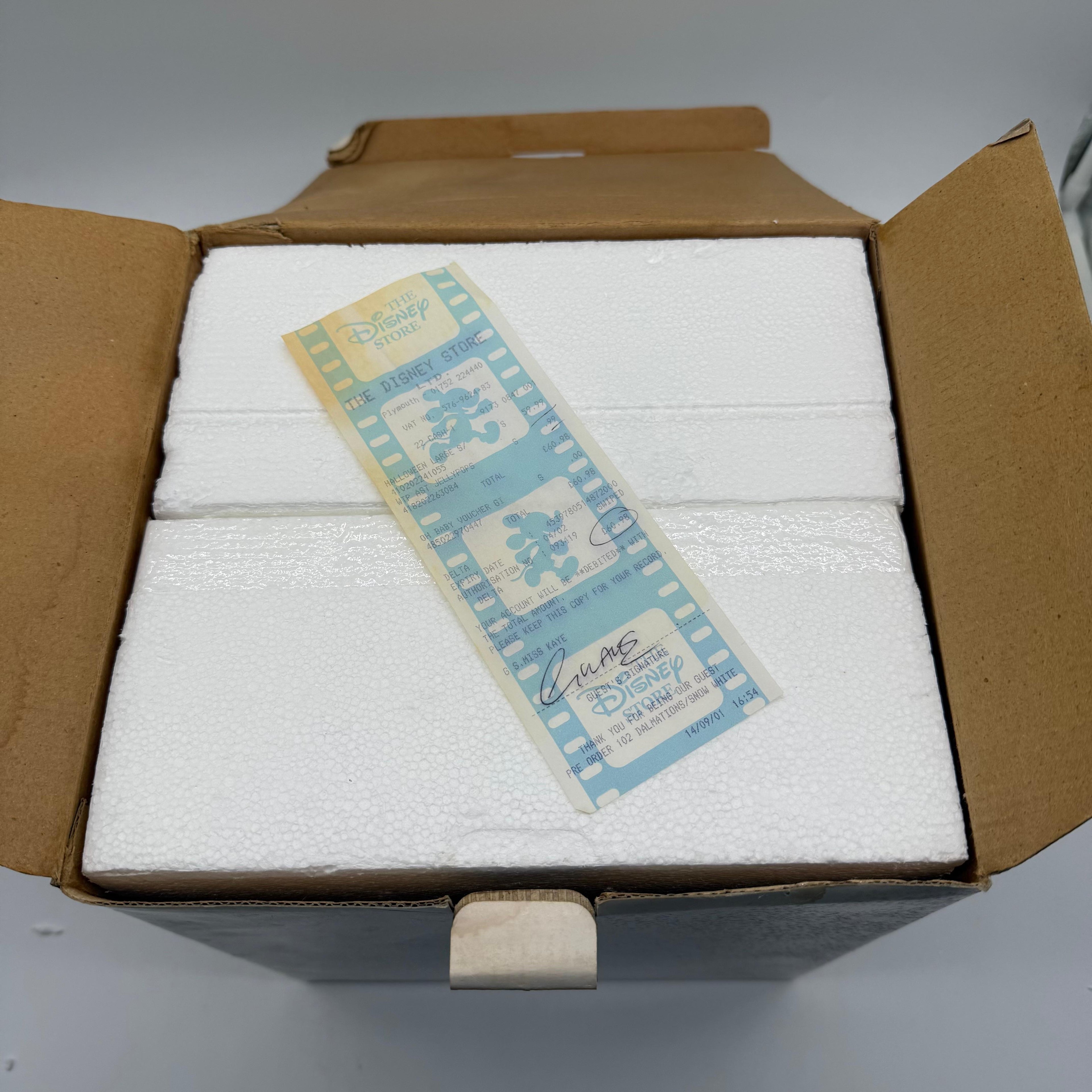 Disney Store Winnie the Pooh Halloween Moving Train Musical Snowglobe - Rare