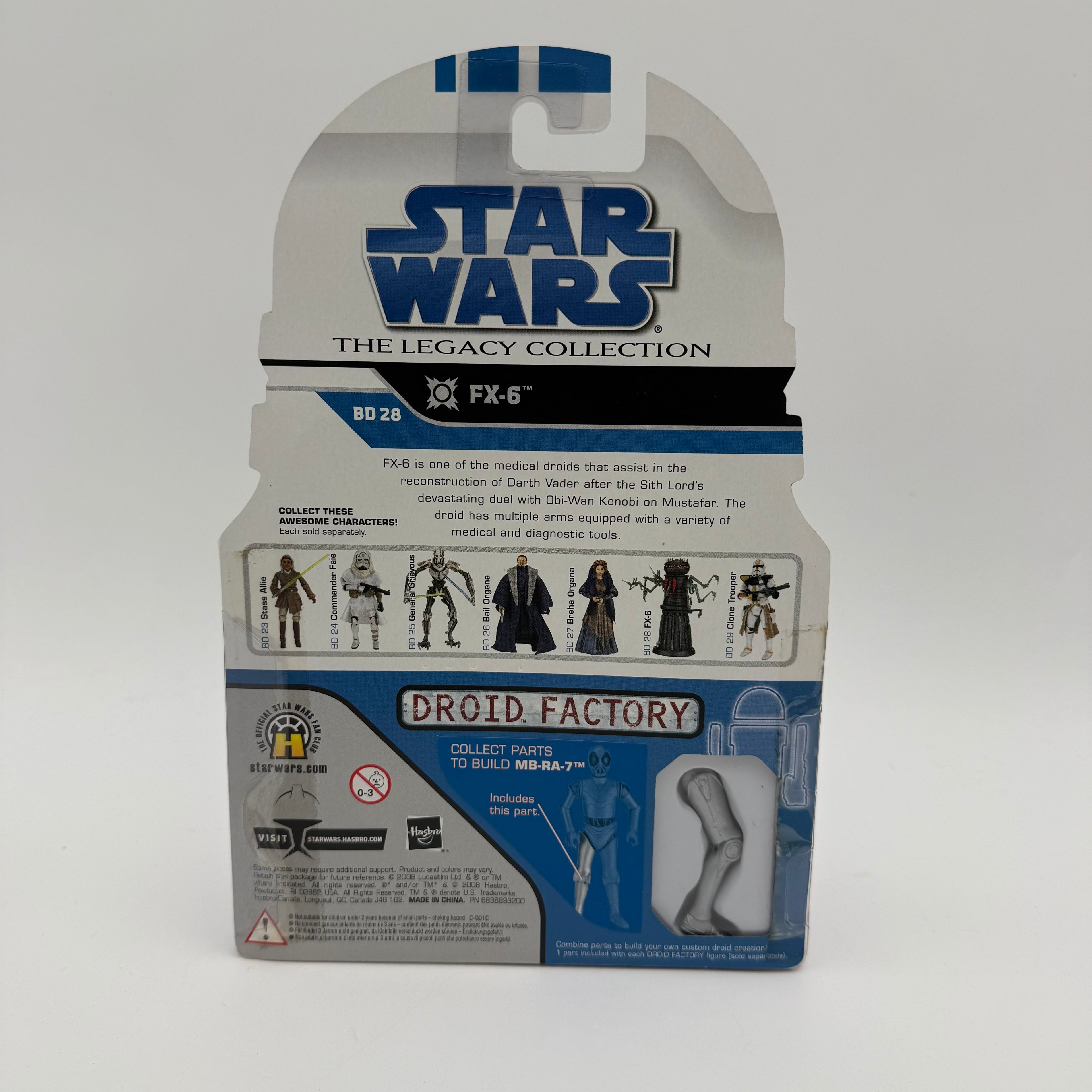 Star Wars Hasbro The Legacy Collection Clone FX-7 Action Figure