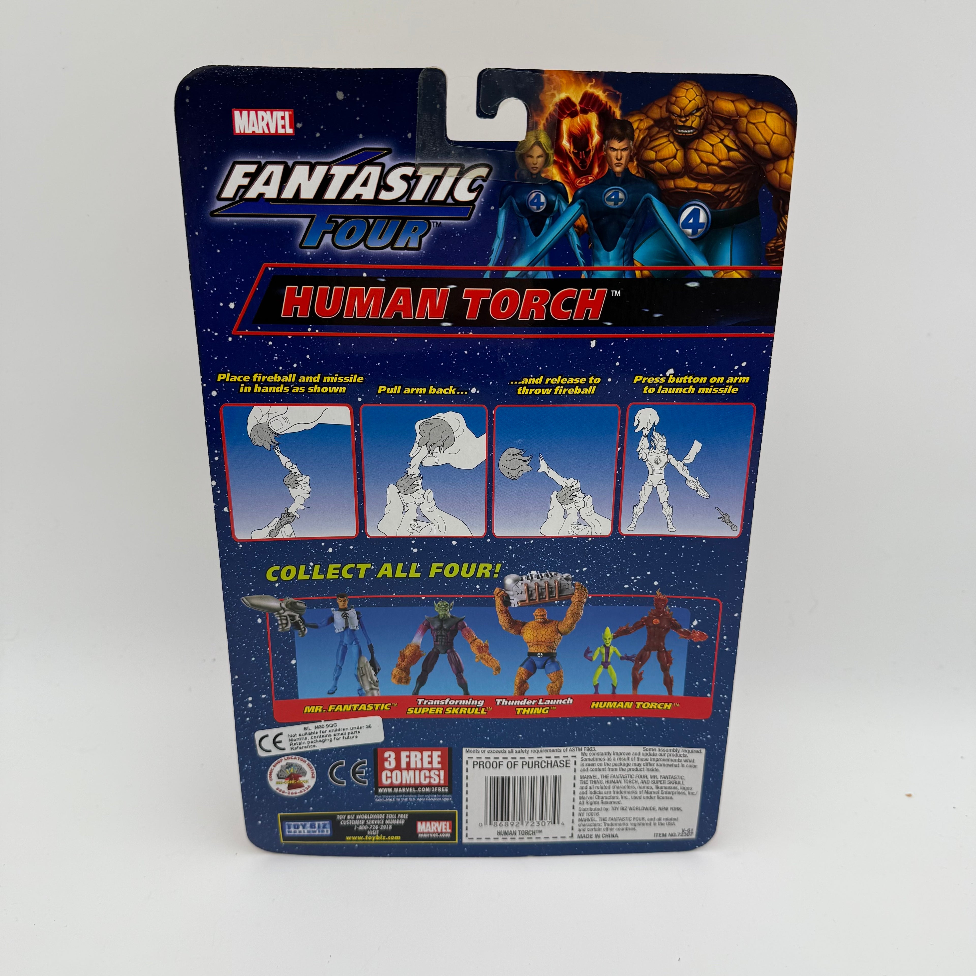 Marvel ToyBiz Fantastic Four Human Torch Figure