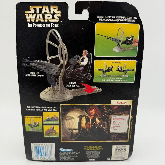 Star Wars The Power of the Force Han Solo & Gunner Station Action Figure Playset