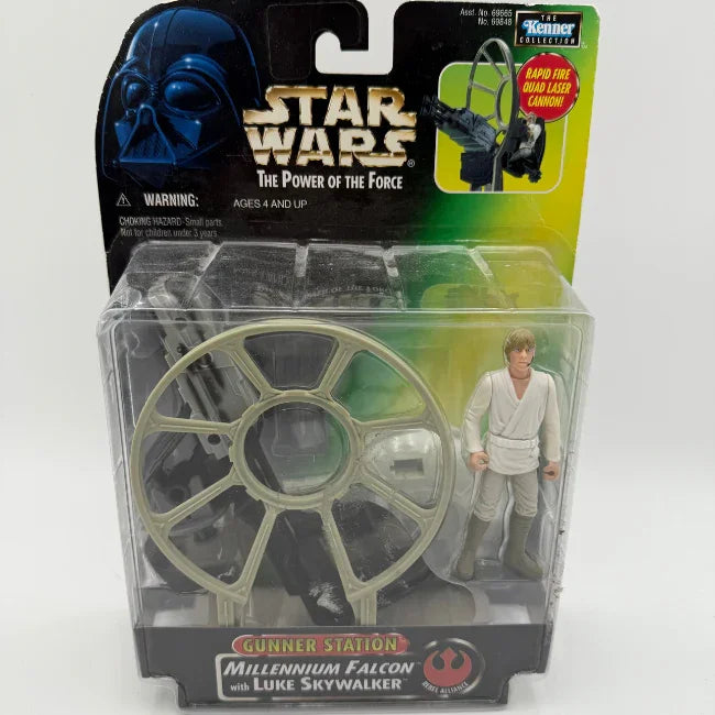 Star Wars The Power of the Force Luke Skywalker & Gunner Station Action Figure Playset