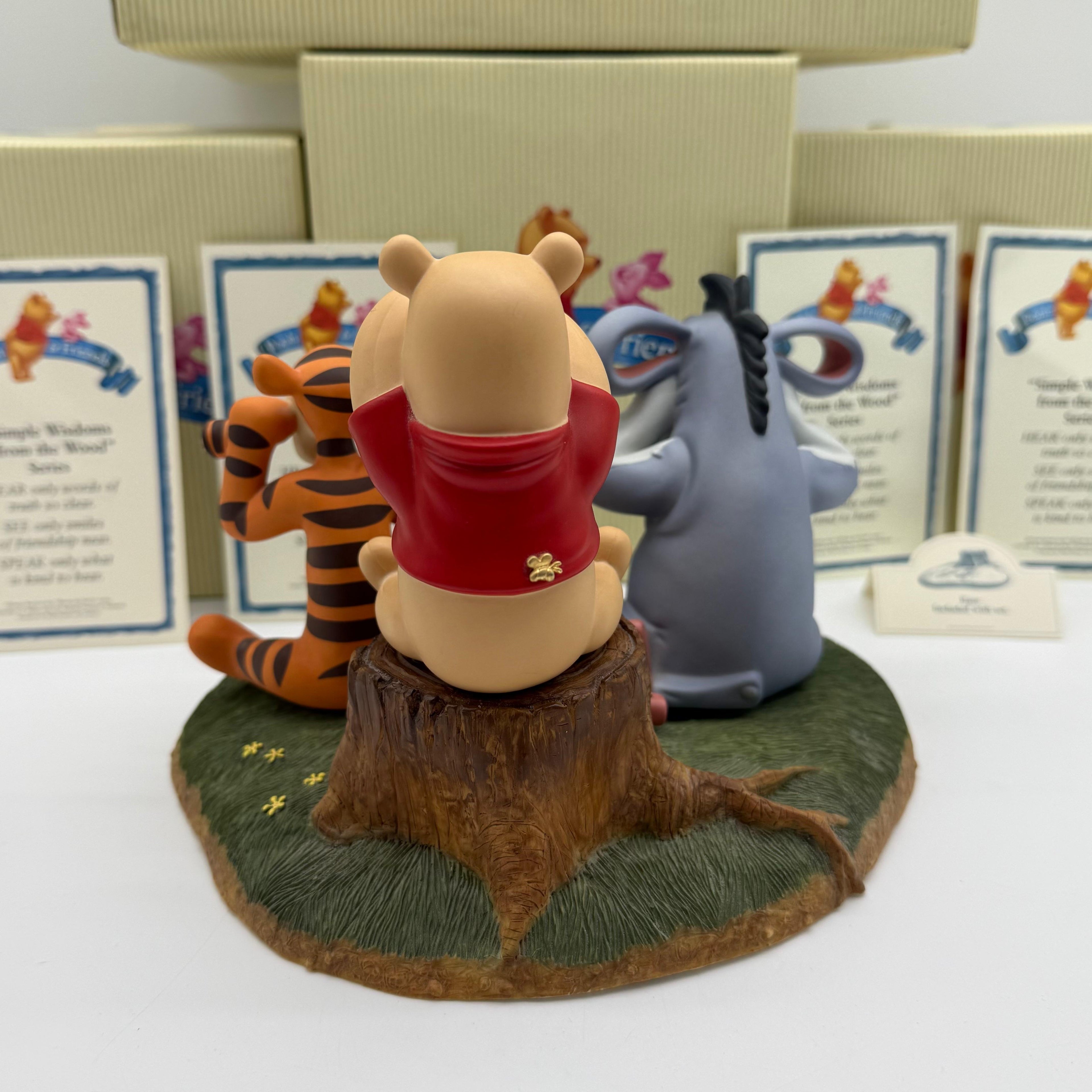 Disney Pooh & Friends ‘Hear No, See No, Speak No ’ Figure Wisdom series VGC