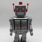 Robot Vintage 1980s ME-100 Space Tinplate Robot  - Untested