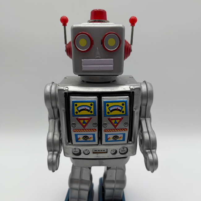 Robot Vintage 1980s ME-100 Space Tinplate Robot  - Untested