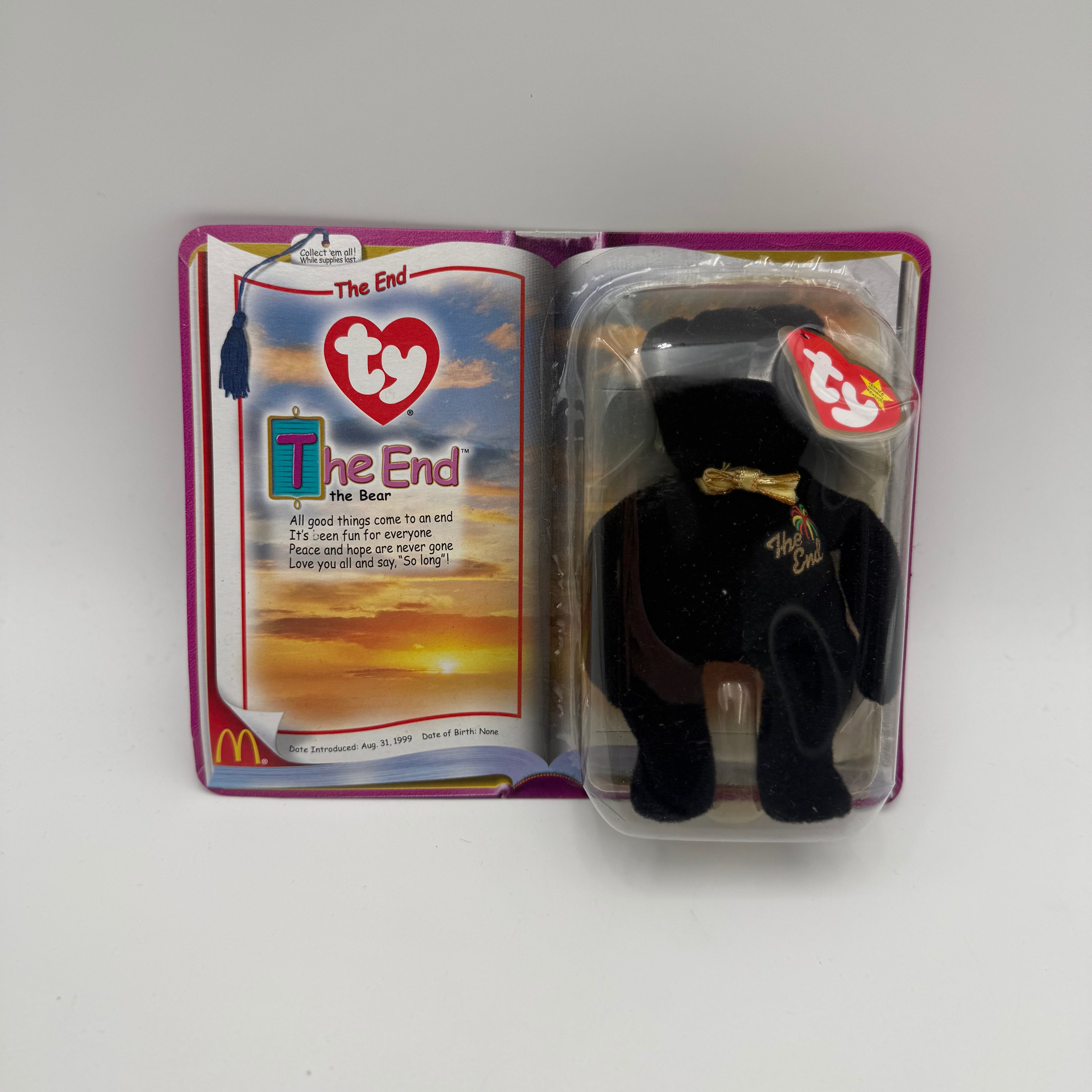 TY Beanie Babies The End Bear McDonalds Plushy