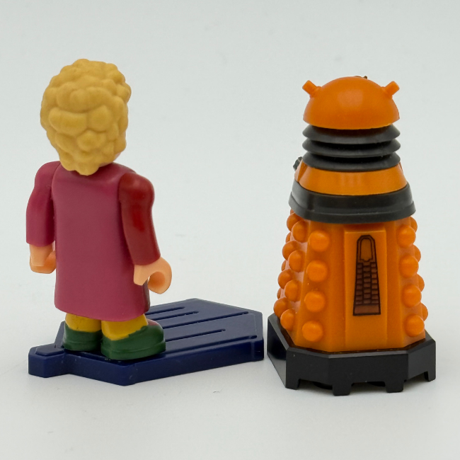 Doctor Who Character Building Orange Dalek Drone & Sixth Doctor Mini Figures
