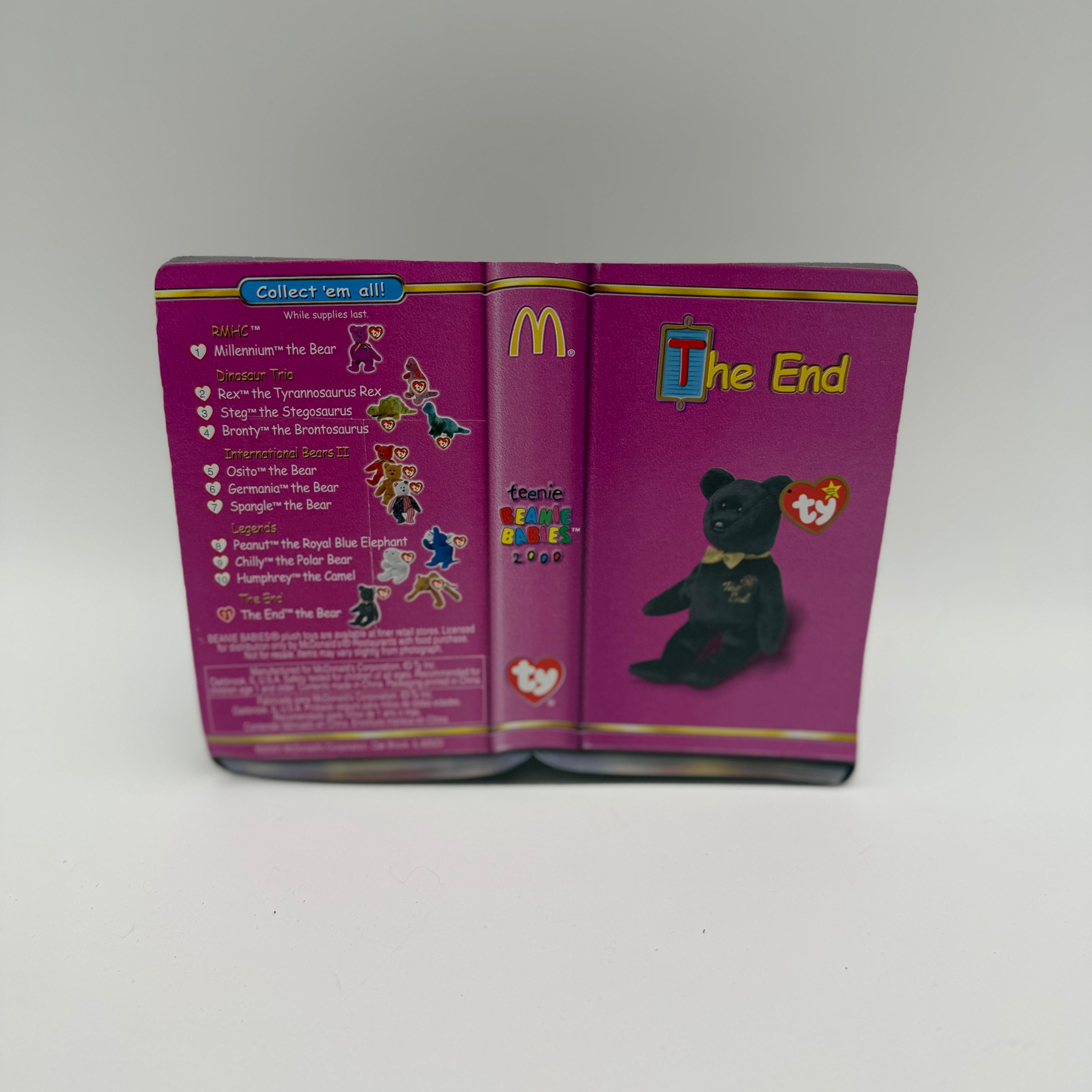 TY Beanie Babies The End Bear McDonalds Plushy