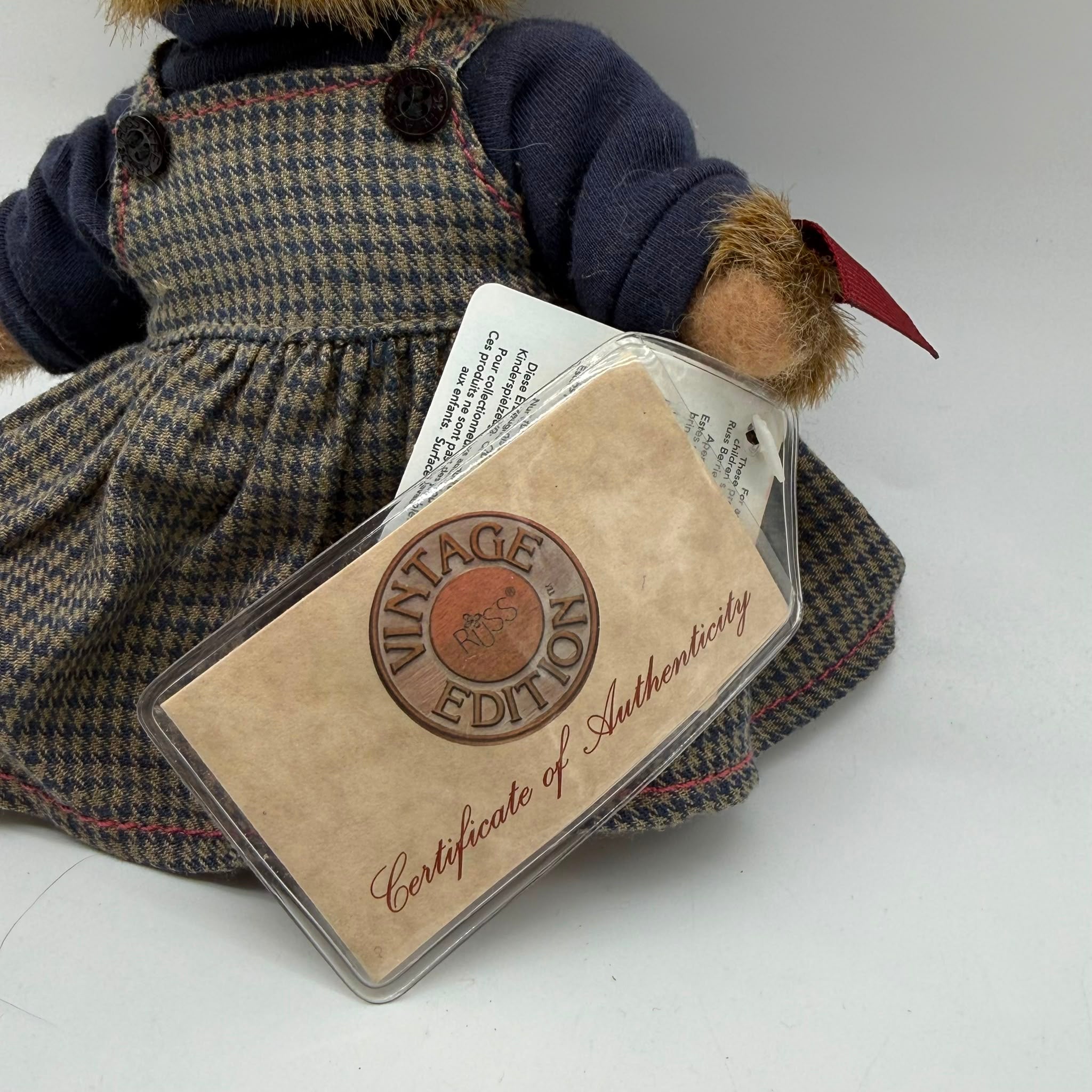 Vintage Russ Berrie Daphne Bear Soft Toy