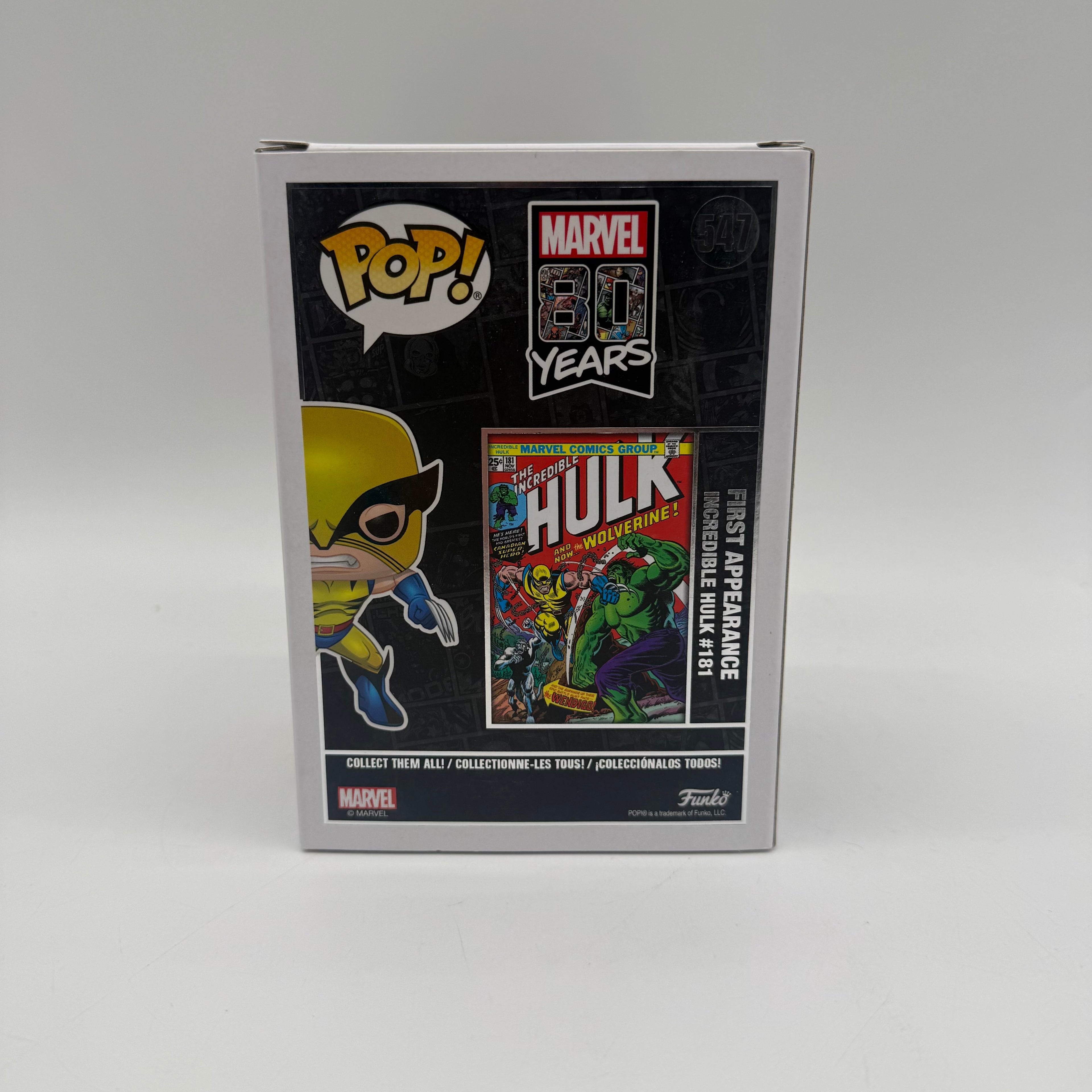 Marvel 80 Years Wolverine 547 Funko Pop Boxed