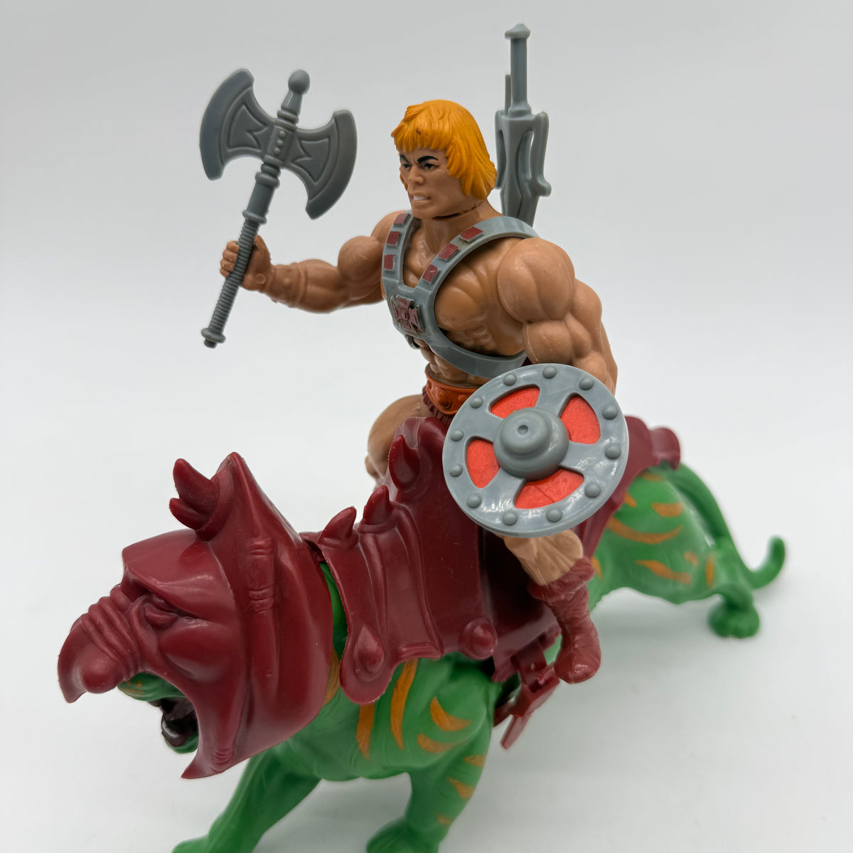 Masters of the Universe 1981 Battle Cat and He-Man Complete
