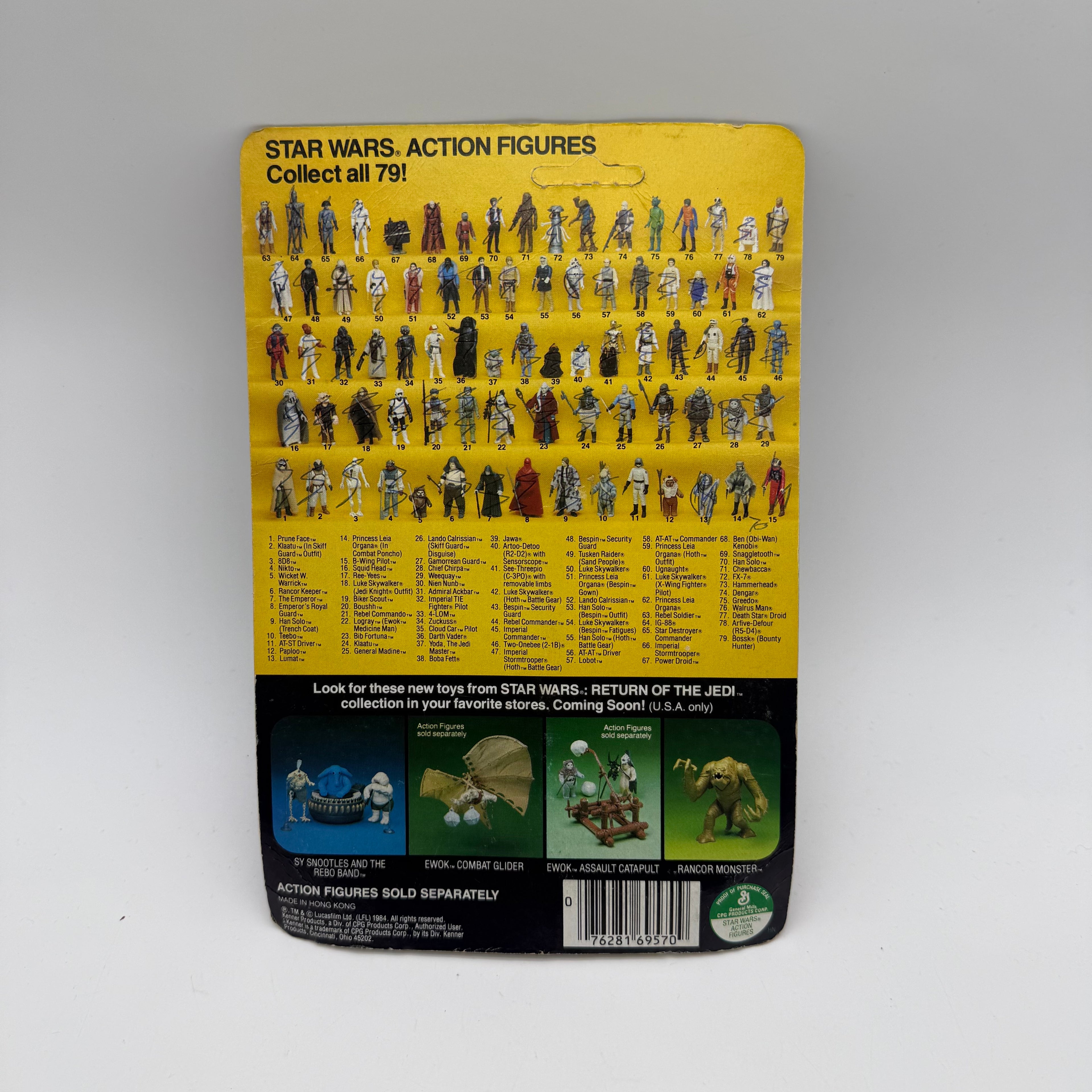 Star Wars Vintage 1984 8D8 Unpunched Carded Figure